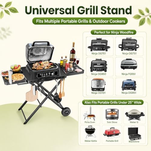 Hisencn 51 Inch Upgraded Grill Table Stand for Ninja Woodfire OG701&Pro XL - Image 3