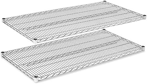 Chrome Wire Shelf |Pack of 2 Shelves| for Storage in Dry Environments | Ideal for Stores, Restaurants, Businesses and Homes (Chrome Wire Shelves, 18''W x 36''L) by Regal+Altair