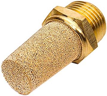 Beduan 3 Pcs Pneumatic Brass Exhaust Muffler Filter, 3/8" Male Thread Hex Sintered Silencer Air Line Fitting - Image 4