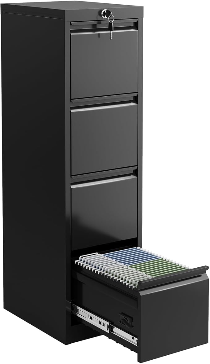 4 Drawer Metal File Cabinet - Image 4