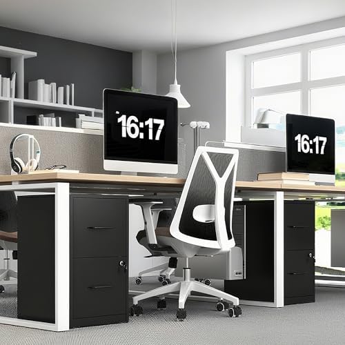 2 Drawer File Cabinet with Lock,Metal File Cabinet for Home Office - Image 2