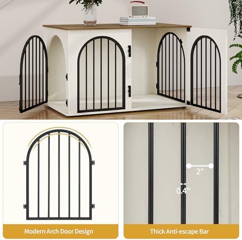 Hzuaneri 39.4'' Dog Crate Furniture,Dog Kennel Indoor for Medium/Large Dogs - Image 3