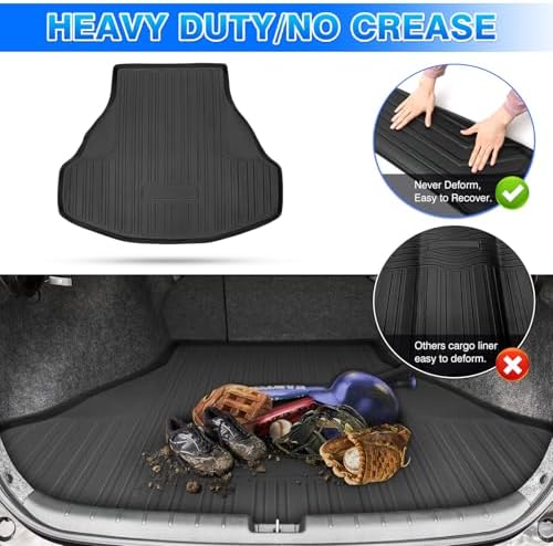 Cartist Cargo Liner Fits for Honda Accord 2013 2014 2015 2016 2017, All Weather Rear Trunk Mat for Accord Accessories Heavy Duty Car Cargo Mat - Image 5