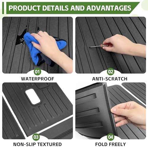 Cargo Liners for 2022-2025 Chevy Chevrolet Tahoe/GMC Yukon Trunk Mat with 3rd Row Seat Back Cover Accessories, All Weather Rear Cargo Mat Backrest Protector(Not for Yukon XL) - Image 6