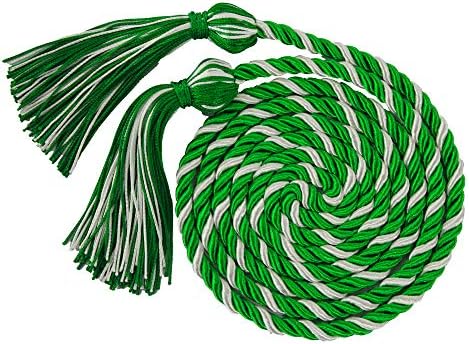 GraduationMall Graduation Honor Cords 68" (Kelly/White) by GraduationMall%C2%AE