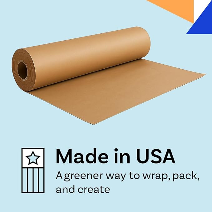 Kraft Paper Roll, Made in USA, 30 lb. Roll of Brown Paper - Image 5