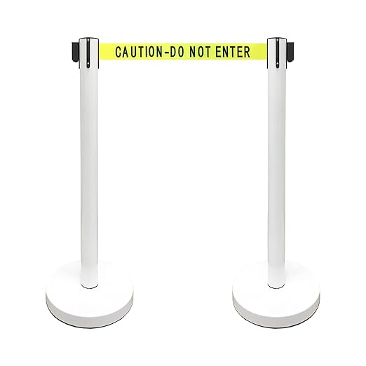 VIP Crowd Control Retractable Belt Stanchion Queue Safety Barrier Set by CrowdControlCenter