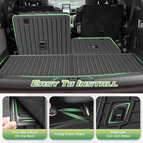 Cartist Floor Mats for Ford Explorer (Only for 7 Seats) 2020-2025 2026, All Weather Cargo Liner for Explorer Accessories, Heavy Duty Car Mats, Car Accessories - Image 5