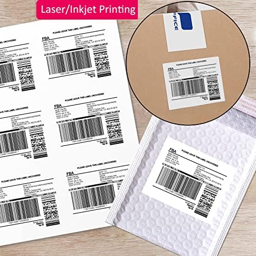 MPRT 1000 Sheets 3-1/3" x 4" Shipping Address Labels Printable Label Stickers Paper for Laser/Inkjet Printer 6 per Page Mailing Labels, FBA Box Labels - Matte, 6000 Labels - Image 3