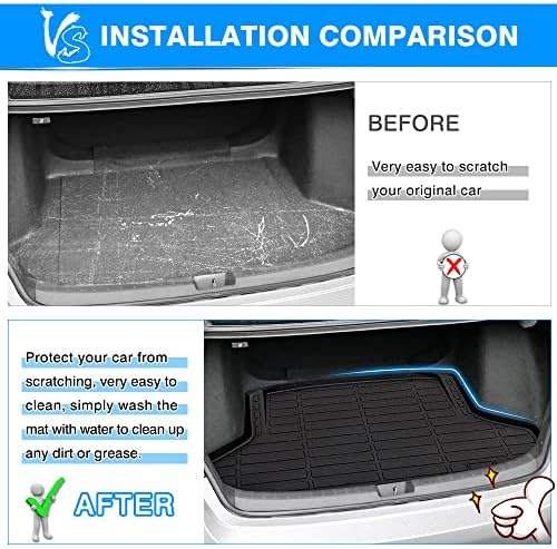 Cartist Cargo Liner Compatible with 2022-2025 2026 Honda Civic Sedan (NOT for Hatchback) All Weather Trunk Mat Anti-Slip High Side Carpet Protection TPE Odorless - Image 4