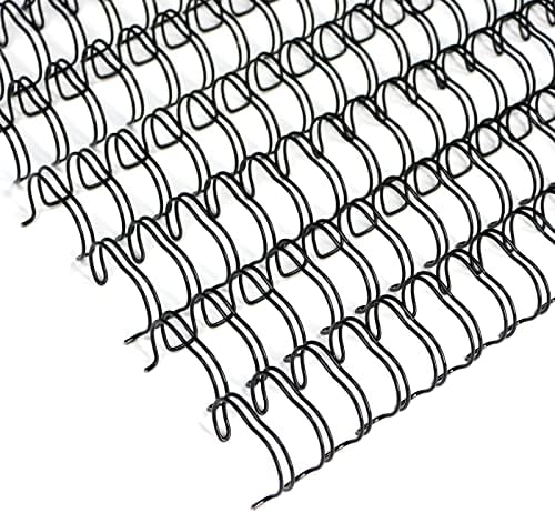 Rayson WR21127BK Wire Binding Spines, 2:1 Pitch Double Loop Binding Wires 1/2 Inch, 21-Loop Wire Ring Pack of 100 with Black - Image 2
