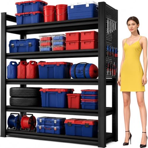 Garage Shelving, 3300 LBS Storage Shelves with Side Guard by Beaunatixx