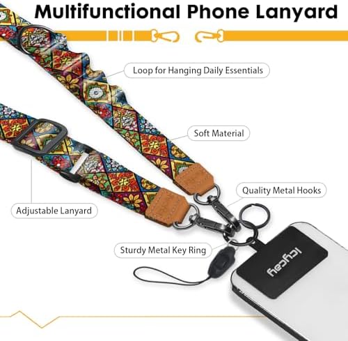 Icycay Phone Lanyard Crossbody Strap Neck Adjustable Teacher Women Boho - Image 3