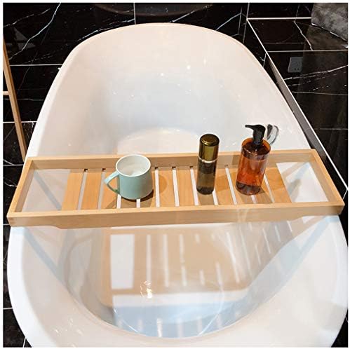 Solid Wood Bath Caddy Tray Luxury Spa Experience Holder for Wine Glass Shampoo Towel and Bath Ball Non Slip Hot Tub Rack for Ultimate Family Relaxation by Unknown