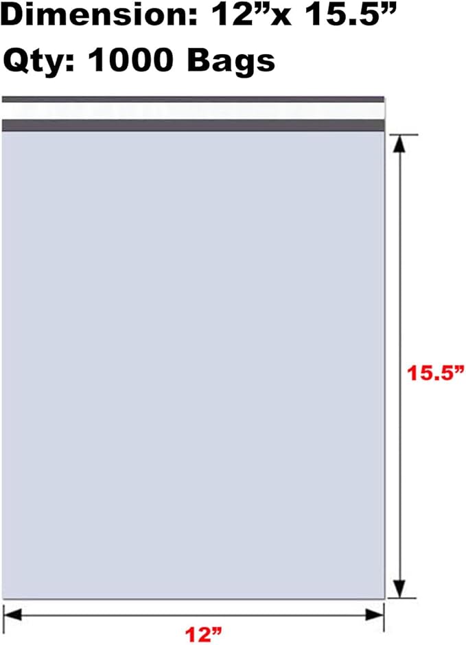 iMBAPrice Poly Mailers 12x15.5 Inch, Strong Self-Seal Adhesive Envelopes - Image 2