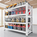 RAVIGIN 3000LBS Storage Shelves, 48" W Garage Shelving Heavy Duty Metal Adjustable Garage Shelves, Shelving Units Industrial Shelving for Warehouse, 48" W x 23.7" D x 70" H,White by RAVIGIN