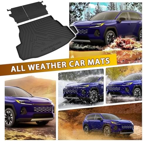 Powerty Floor Mats for Toyota RAV4 Hybrid 2026(Not for PHEV), All Weather 3D TPE Anti-Slip Trunk Cargo Liner Seat Back Covers Protectors Full Set Car Accessories - Image 5