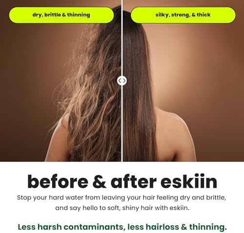 Eskiin Filtered Shower Head - Best HandHeld Shower Head With Filters For Healthy Hair & Skin - High Pressure - Reduce Dandruff, Protect Colored Hair (1.8 Gallon Per Minute California, Polished Black) - Image 3