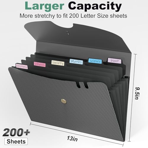 Sooez 7 Pocket Accordion File Organizer, Premium Expanding File Folder - Image 3