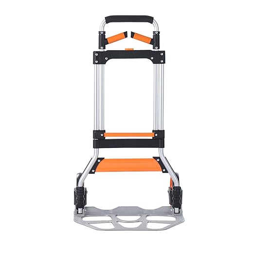 VEVOR Folding Hand Truck and Dolly, 309 Lbs Capacity, Aluminum Foldable Cart - Image 4