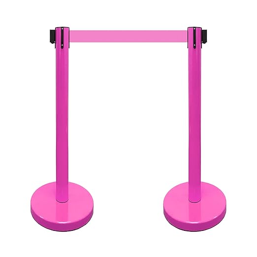 VIP Crowd Control Retractable Belt Stanchion Queue Safety Barrier Set by CrowdControlCenter