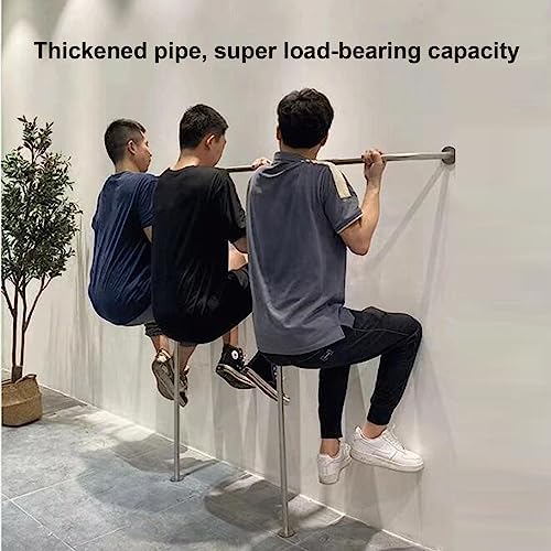 Creative Clothing store clothes Rail Silver Wall mounted Garment Racks, industrial pipe clothing rack T-shaped retail garment display stand, Heavy Duty Closet Storage Organizer Towel Hanging Bar - Image 4