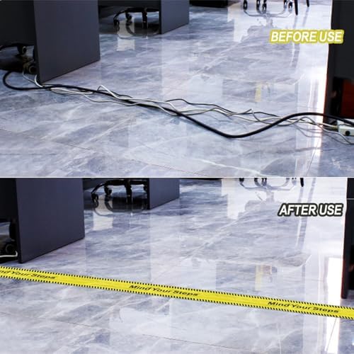 Floor Cable Covers,16.4 Feet Cord Cover Wire Protector Cable Cover Wire Storage Cover Used to Protect The Cable and Prevent Tripping Over The Cords (Yellow) - Image 4