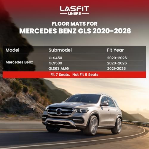 LASFIT Floor Mats & Cargo Mat with Seatback for Mercedes Benz GLS 2020-2026 - Image 2