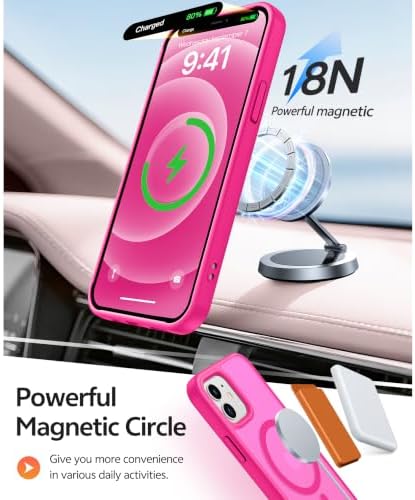 FNTCASE for iPhone 12 / 12 Pro Case, with Screen Protector, Fit for Magsafe - Image 3