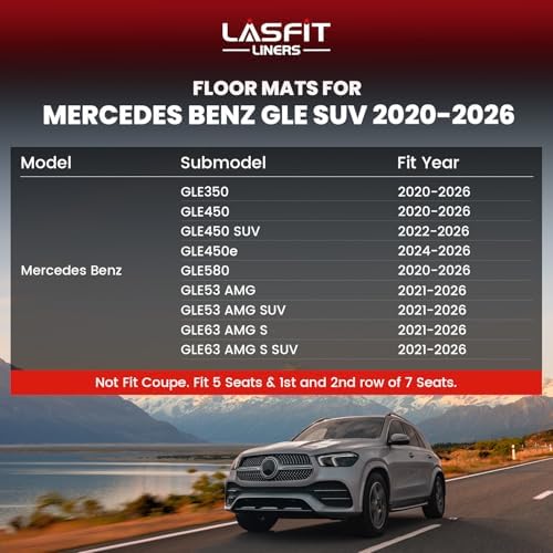 LASFIT Floor & Cargo Mats for Mercedes Benz GLE 2020-2026 - Image 3