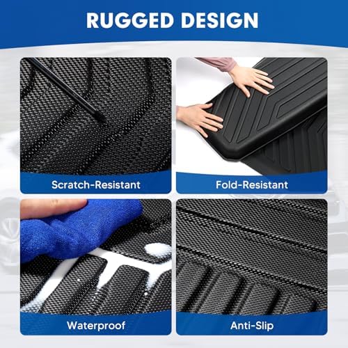 Mixsuper Cargo Liner for Chevy Suburban/GMC Yukon XL 2021-2026, All Weather Trunk Mat Backrest Mat TPE Back Seat Cover Protector for Suburban Yukon XL Accessories - Image 5