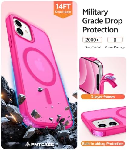 FNTCASE for iPhone 12 / 12 Pro Case, with Screen Protector, Fit for Magsafe - Image 6
