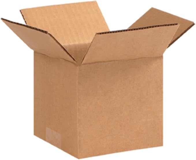 Secure Seal - 5x5x4 Pack of 25 Corrugated Cardboard Packing Shipping Mailing by Secure+Seal