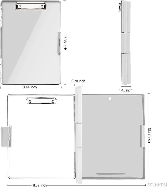 Clipboard with Storage, Heavy Duty Clip Boards 8.5x11 with 2 Storage Case - Image 2