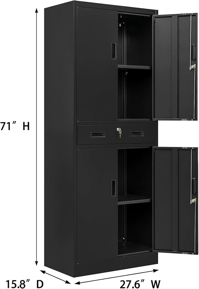 BESFUR 71" H Metal Storage Cabinet - Image 3