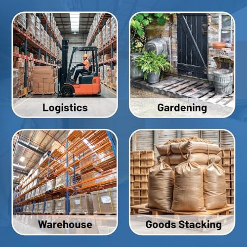 Greaton, 20x20x5 Wooden Pallet Kit, Heavy-Duty Industrial Grade Pinewood, Unassembled Flat-Pack, Stackable & Reusable, Lightweight Floor Pallet, Warehouse, Supermarket & Indoor Storage, 2-Pack - Image 3