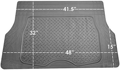 FH Group Premium Liners Tall Channel Trimmable All Weather Rubber Full Set Car Floor Mats (Pink) w. Trimmable All-Season Cargo Liner (Black) - Universal Fit for Cars Trucks and SUVs - Image 6