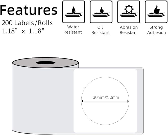 Phomemo Multi-Purpose Self-Adhesive Round Circle Label - Image 2