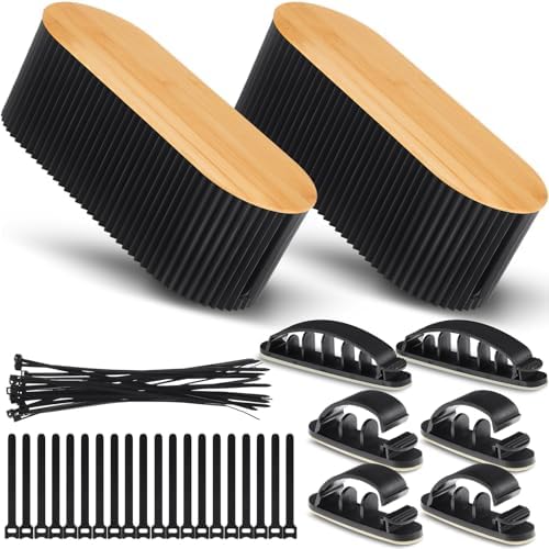2 Pcs Cable Management Box, Fits Most Power Sockets, 11.8x5.1x4.3 in by Marsui