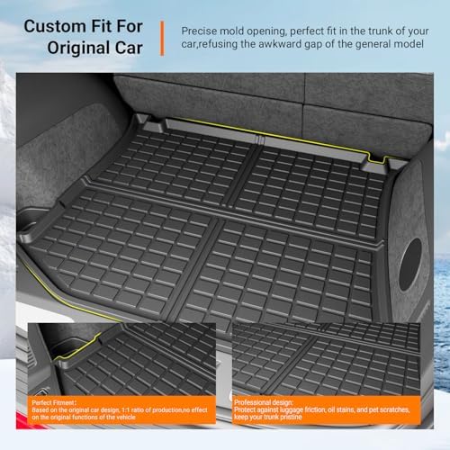 powoq Floor Mats Cargo Mat Compatible with 2011-2021 Jeep Grand Cherokee - Image 2