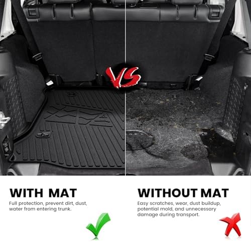 LASFIT Cargo Mat for Jeep Wrangler JK 2011-2018 4 Doors Without Subwoofer - Image 4