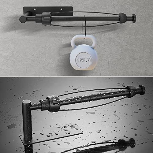 DEKAVA Under Cabinet Wall Mount Paper Towel Holder, Self-Adhesive Bar, Stainless Steel 13 inch (Black) - Image 5