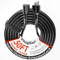 PlugSaf 16 Gauge 50 FT Black Outdoor Extension Cord Waterproof by PlugSaf