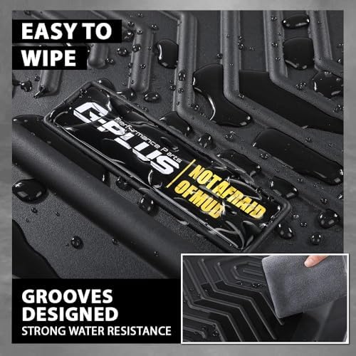 G-PLUS Floor Mats & Cargo Liner 2PCS Fit 2015-2025 Ford F150 Super Crew - Image 6