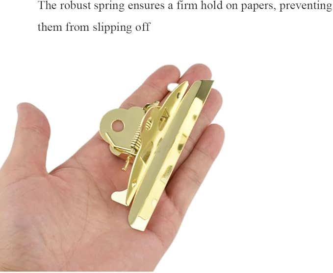 HAHIYO 3.94 Inches Metal Gold Clipboard Clips Butterfly-Shaped Clipboard - Image 5