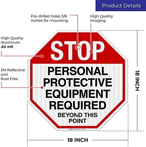 Personal Protective Equipment Required Sign, - Image 3