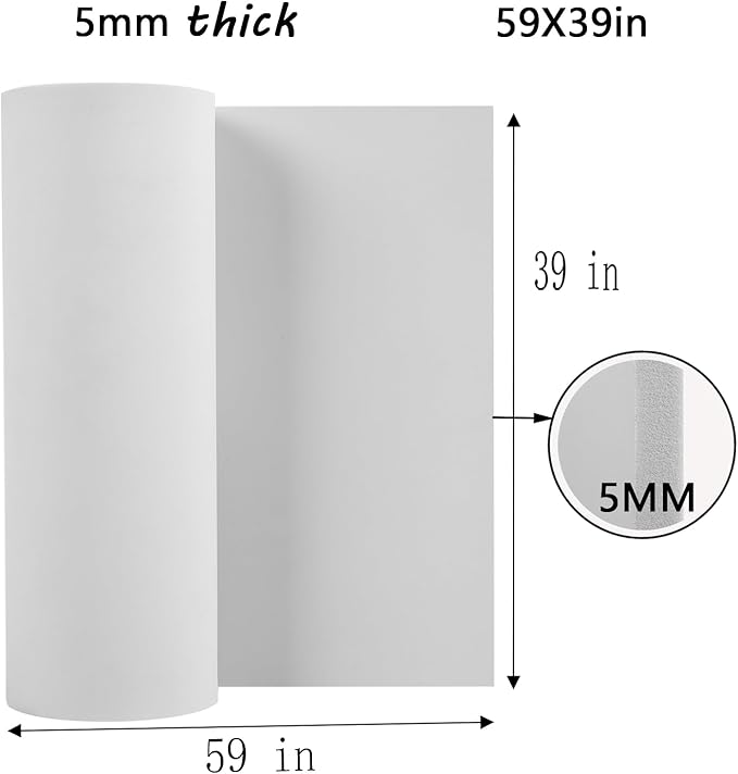 AMZQNART EVA Foam, Cosplay Foam Roll, Size 5mm Thick 39 x 59in Suitable - Image 2