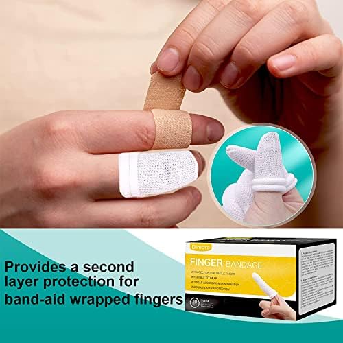 Dimora Finger Cots, Pack of 60 (Medium Size) Finger Protectors, Breathable Bandages for Wound Care, Stretchy Sleeves for Gardening, Fitness and Cargo Handling, White - Image 5