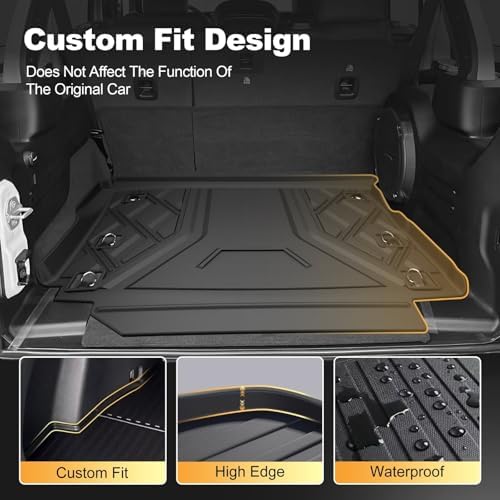 Cargo Mat fit for 2018-2026 Jeep Wrangler JL 4X4 with OEM Subwoofer - Image 4