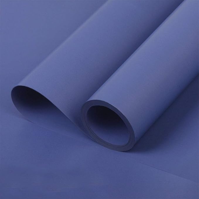 FWSA WRAPS Blue Flower Wrapping Paper Roll Korean Floral Bouquet Packing by FWSAWRAPS